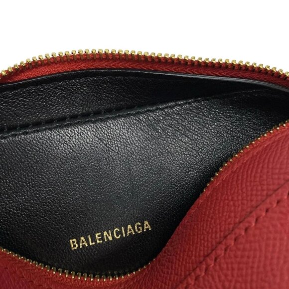 Auth BALENCIAGA Vir Camera XS 558171 Red Black Leather Shoulder Bag - Picture 14 of 16